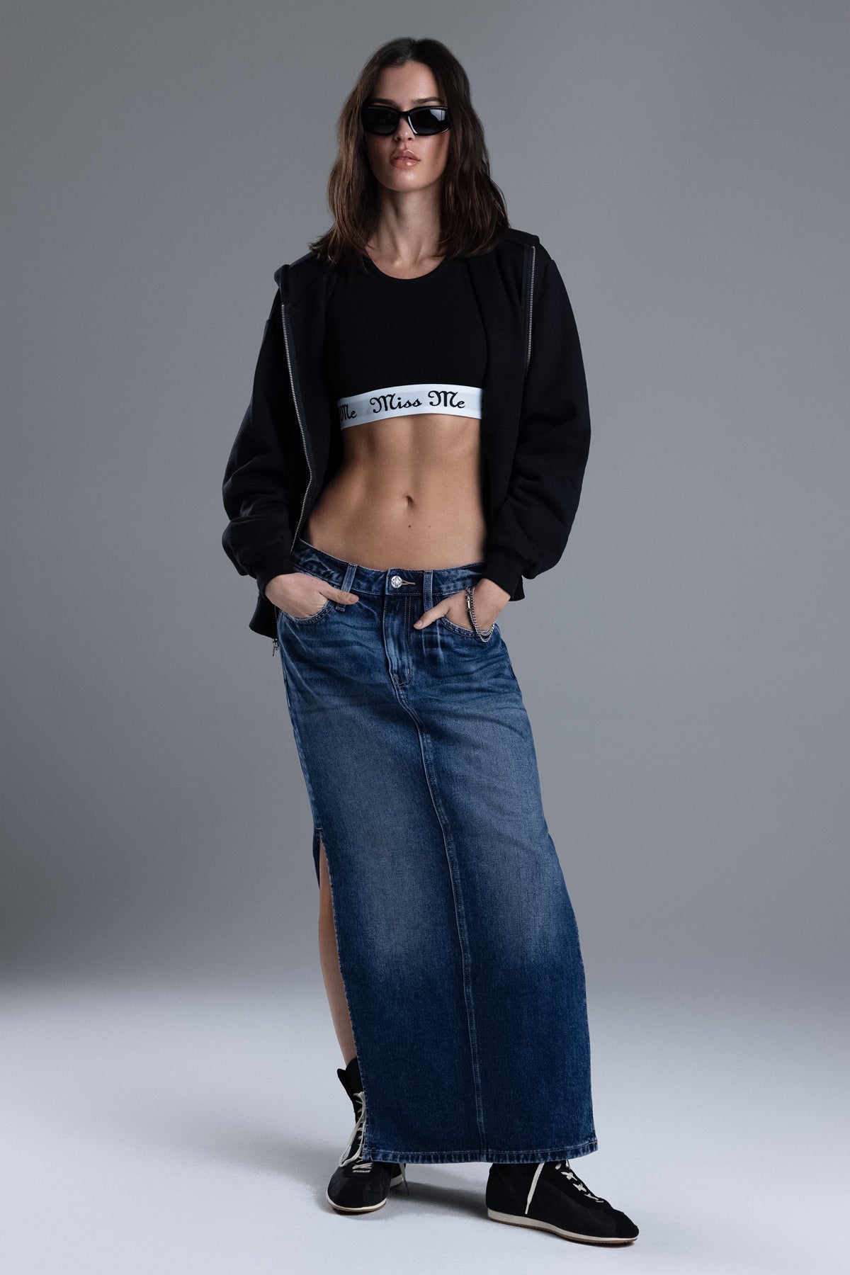 Dejah Denim Maxi Skirt