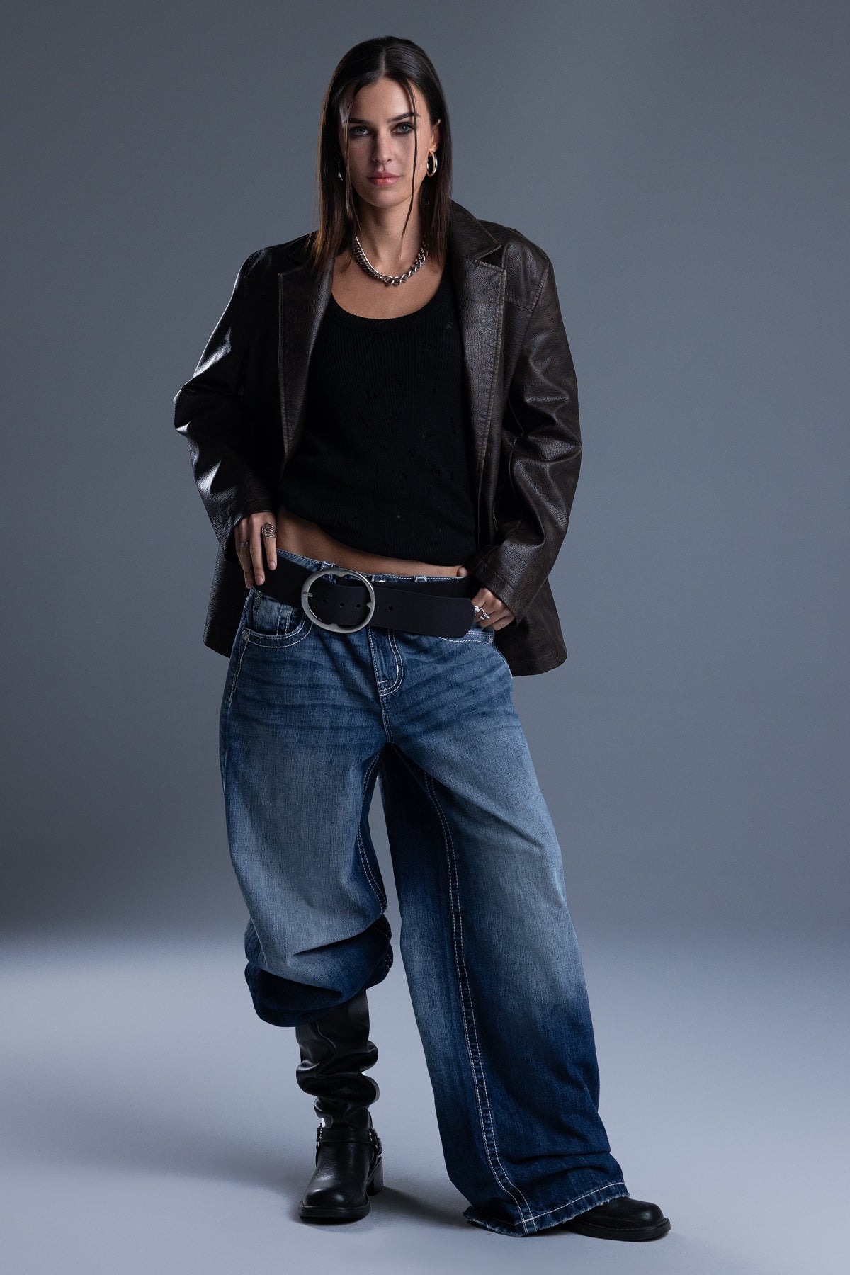 Estelle Leather Blazer