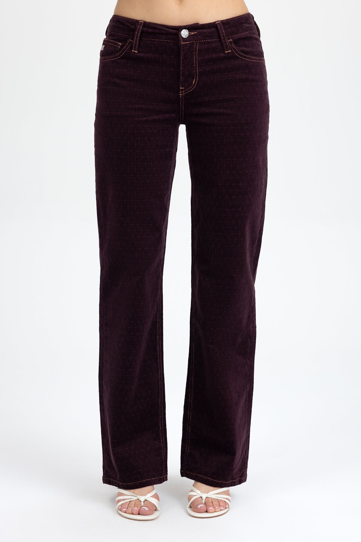 Ruby Velour Slim Wide