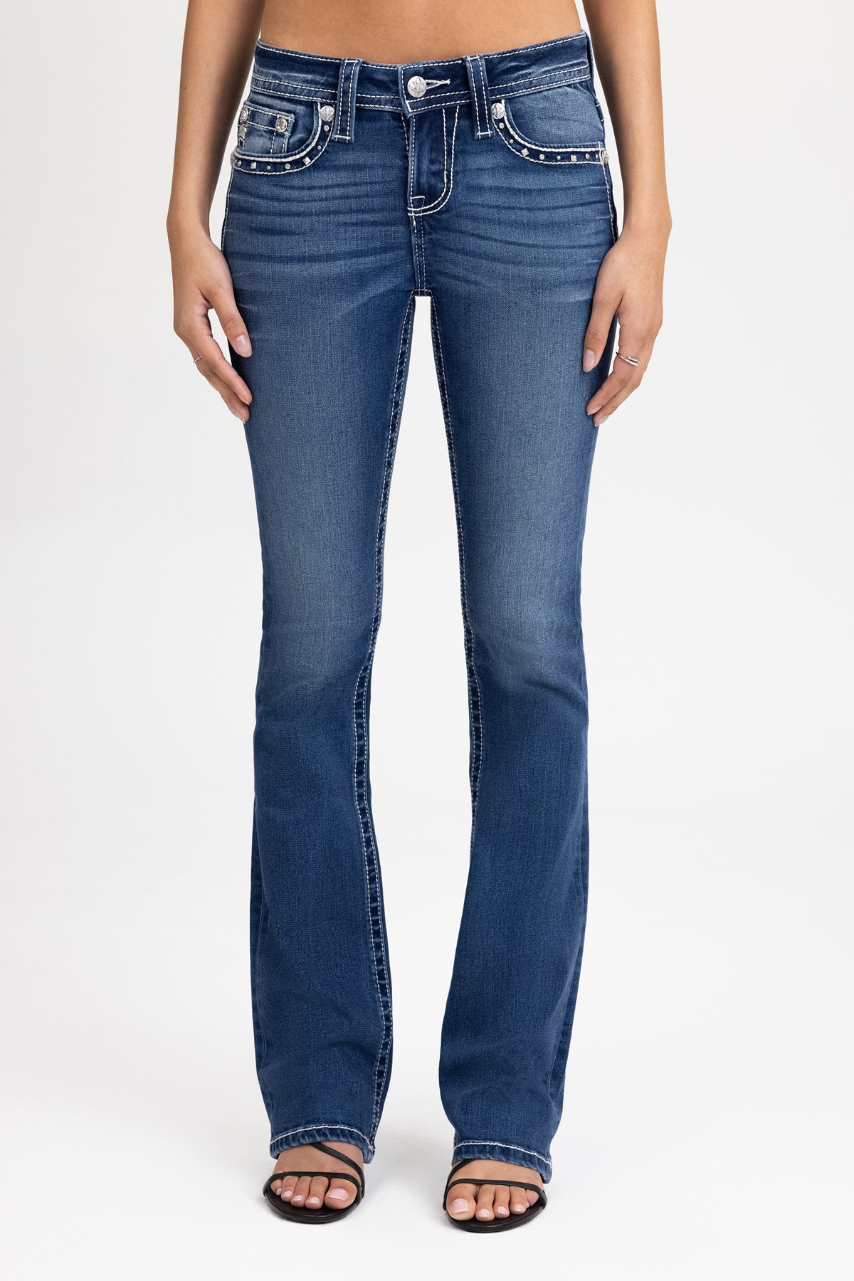 Everly Studded Bootcut Jeans