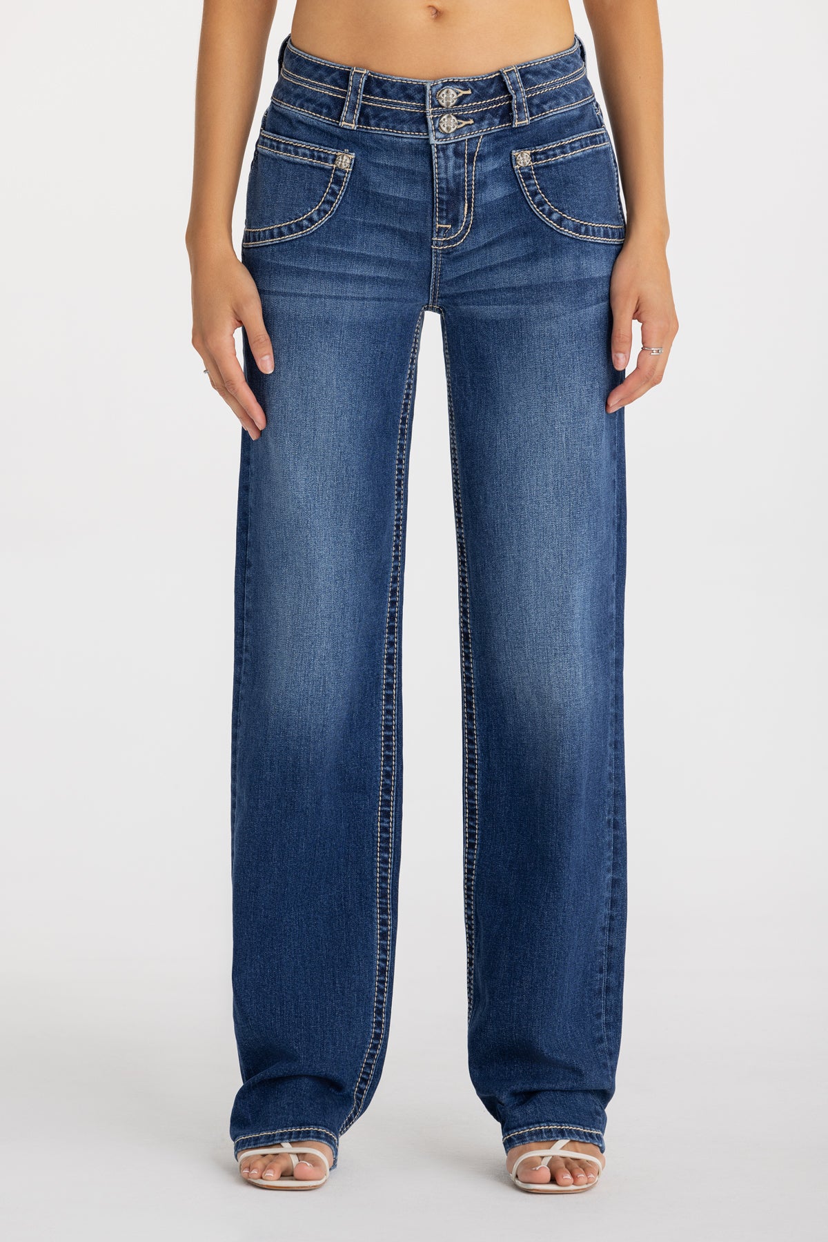 Nila Double Waist Slim Wide