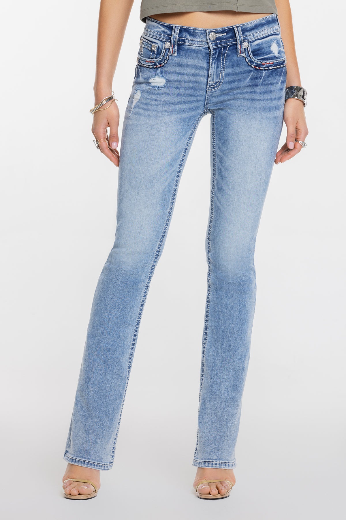 Monroe Stitched Bootcut Jeans