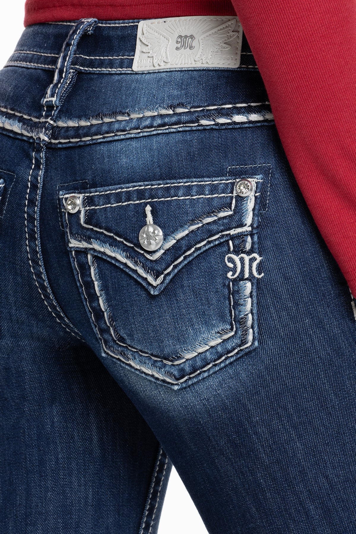 Classic Saddle Stitch Bootcut Jeans