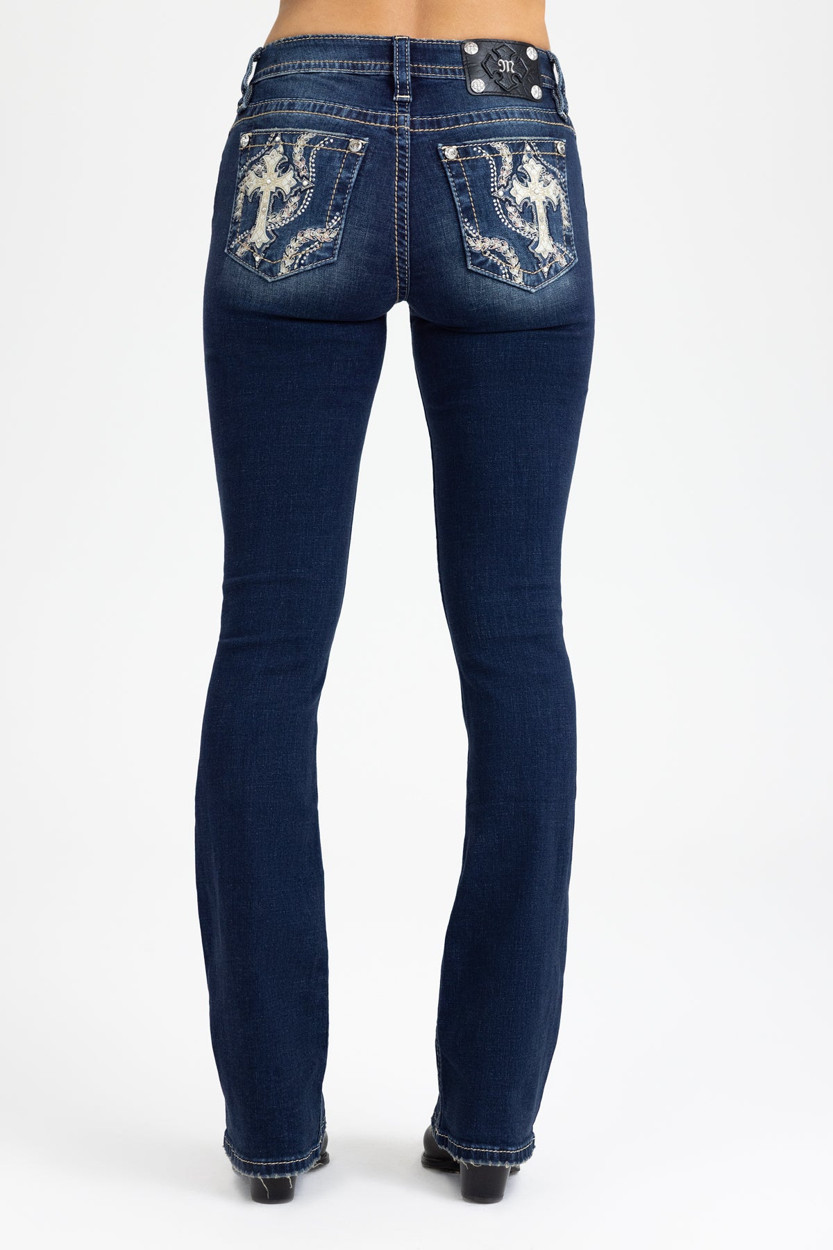 Raelyn Cross Bootcut Jeans